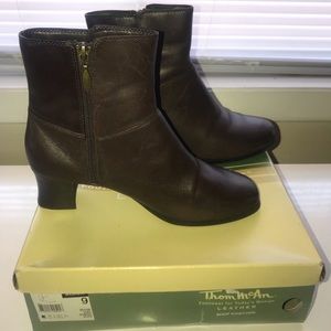 Brown Leather Thom McAn Booties - Women Sz 9